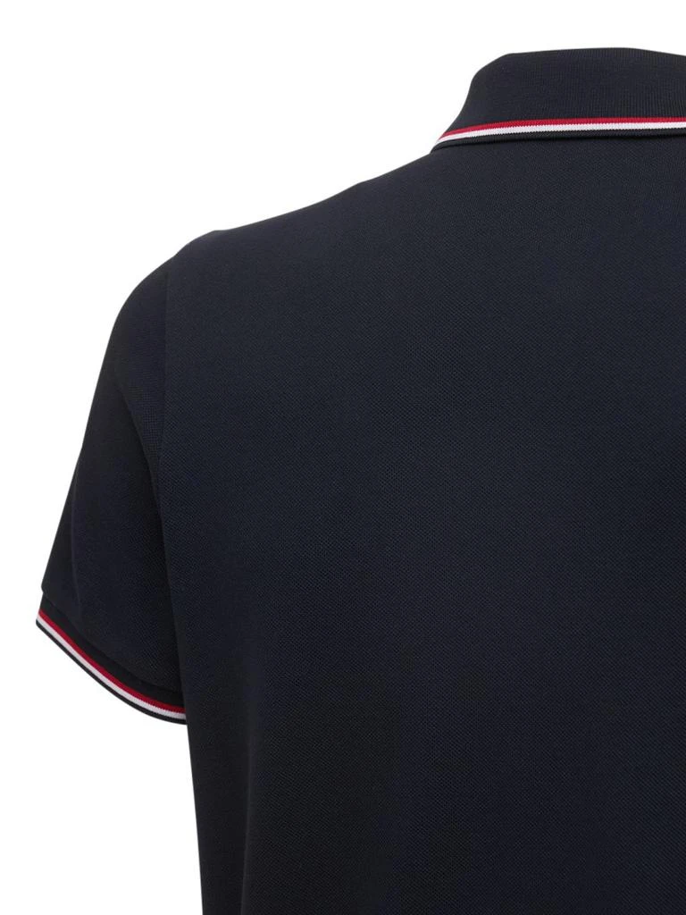 商品Moncler|三色边缘棉质珠地网眼布POLO衫,价格¥3574,第5张图片详细描述