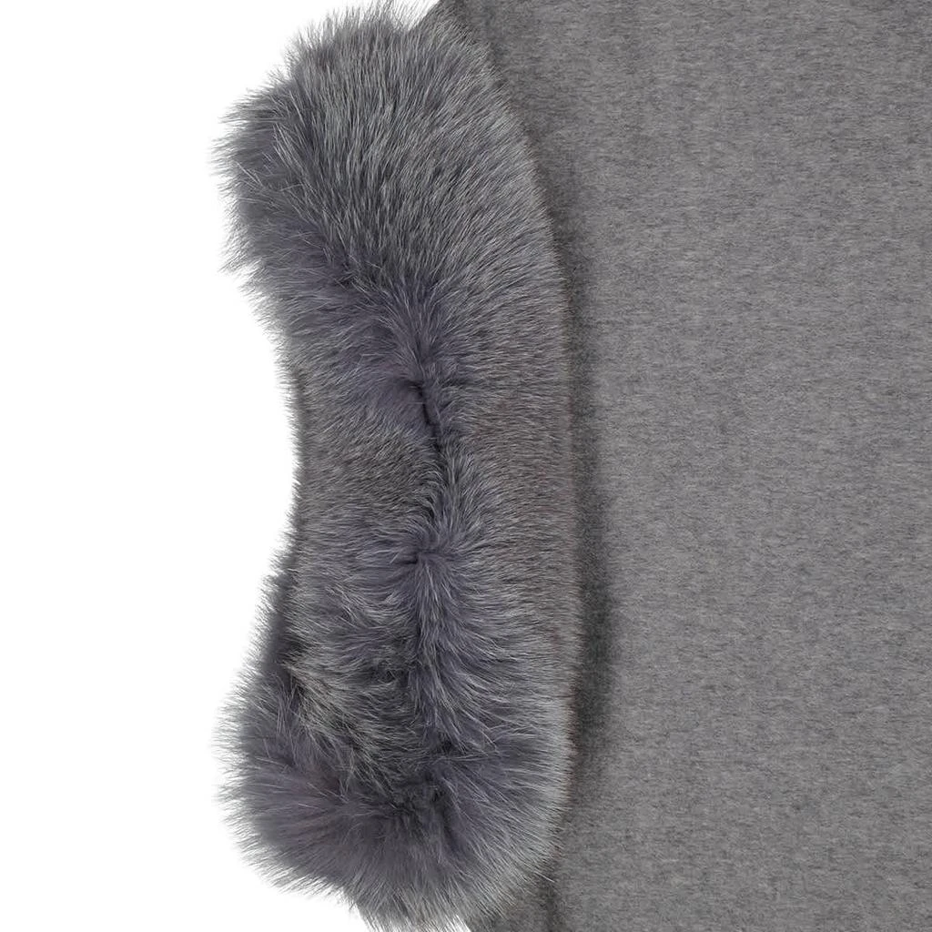 商品Max Mara|Max Mara Ladies Wskit1 Fox Fur Trim Cashmere Poncho In Medium Grey,价格¥5359,第3张图片详细描述