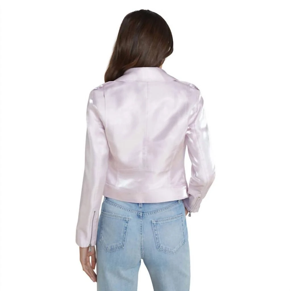 商品L'Agence|Biker Jacket In Lilac Snow,价格¥2057,第2张图片详细描述