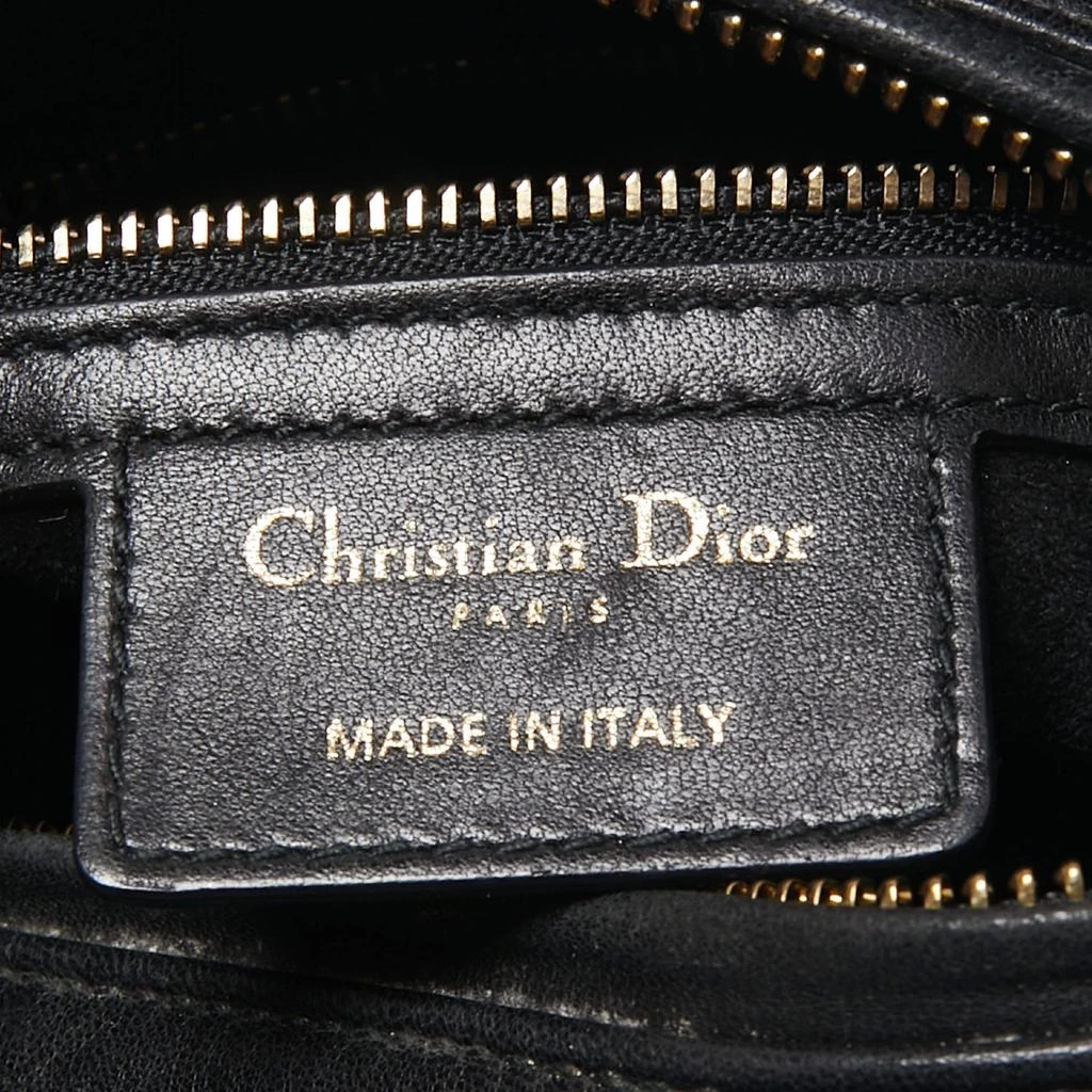 Dior Black Studded Leather Medium Supple Lady Dior Tote 商品