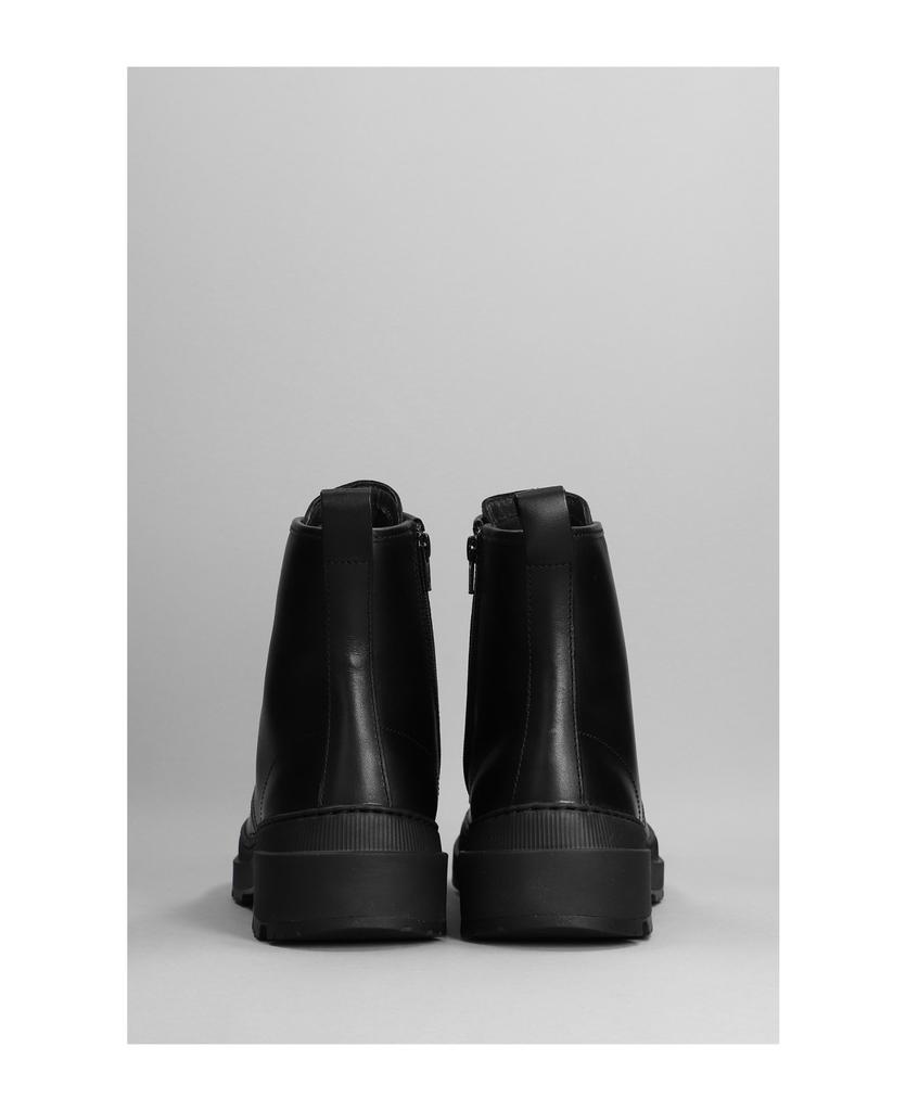 Brutus Combat Boots In Black Leather商品第4张图片规格展示