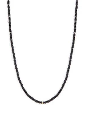 商品Shashi|Aisha 14K Goldplated & Black Spinel Necklace,价格¥743,第1张图片