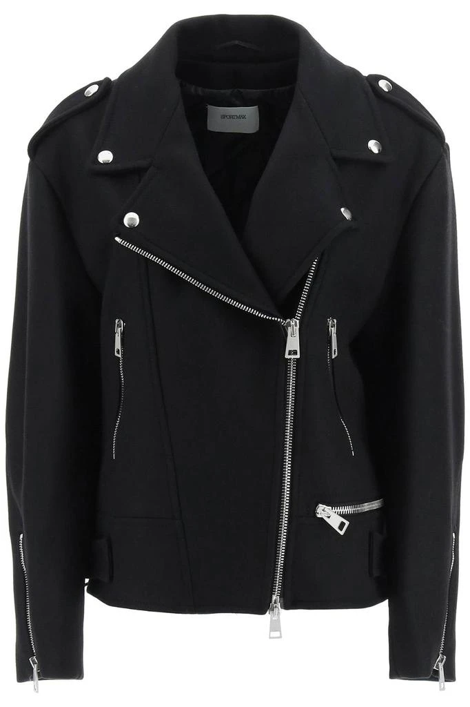 商品Max Mara|FELTED CLOTH BIKER JACKET,价格¥2435,第1张图片