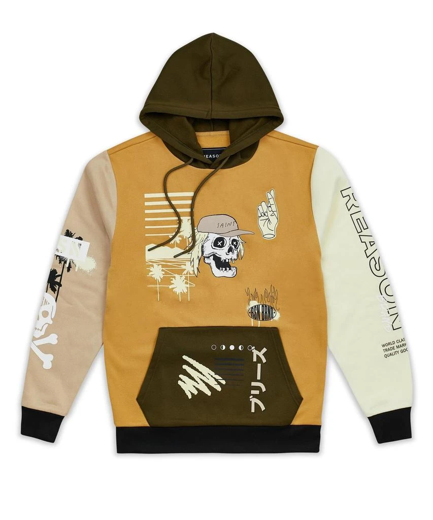 商品Reason Clothing|Crossbones Skull Graffiti Multi Placement Hoodie,价格¥97,第3张图片详细描述