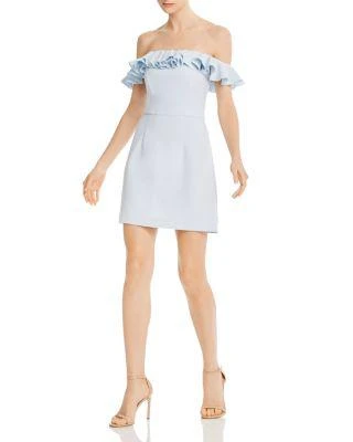 商品French Connection|Whisper Light Ruffled Off-the-Shoulder Dress,价格¥1112,第1张图片