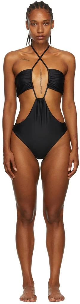 商品ROSETTA GETTY|Black Recycled Polyester One-Piece Swimsuit,价格¥1161,第1张图片