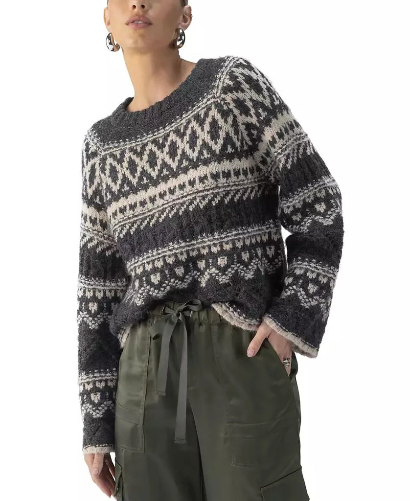 商品Sanctuary|Women's Fair-Isle Crewneck Dropped-Shoulder Sweater,价格¥418,第3张图片详细描述