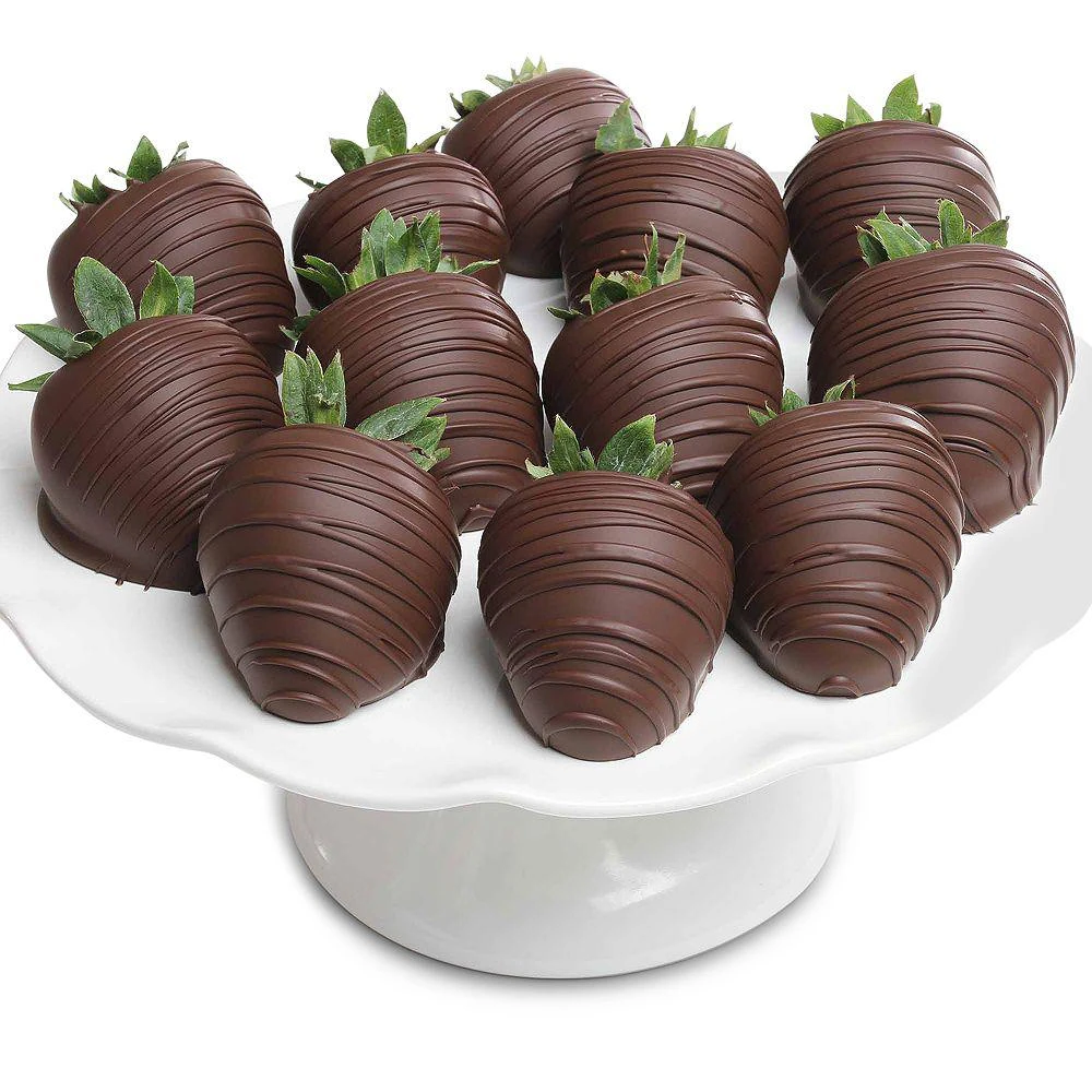 商品Chocolate Covered Company|Belgian Dark Chocolate Covered Strawberries, 12 Piece,价格¥318,第1张图片详细描述