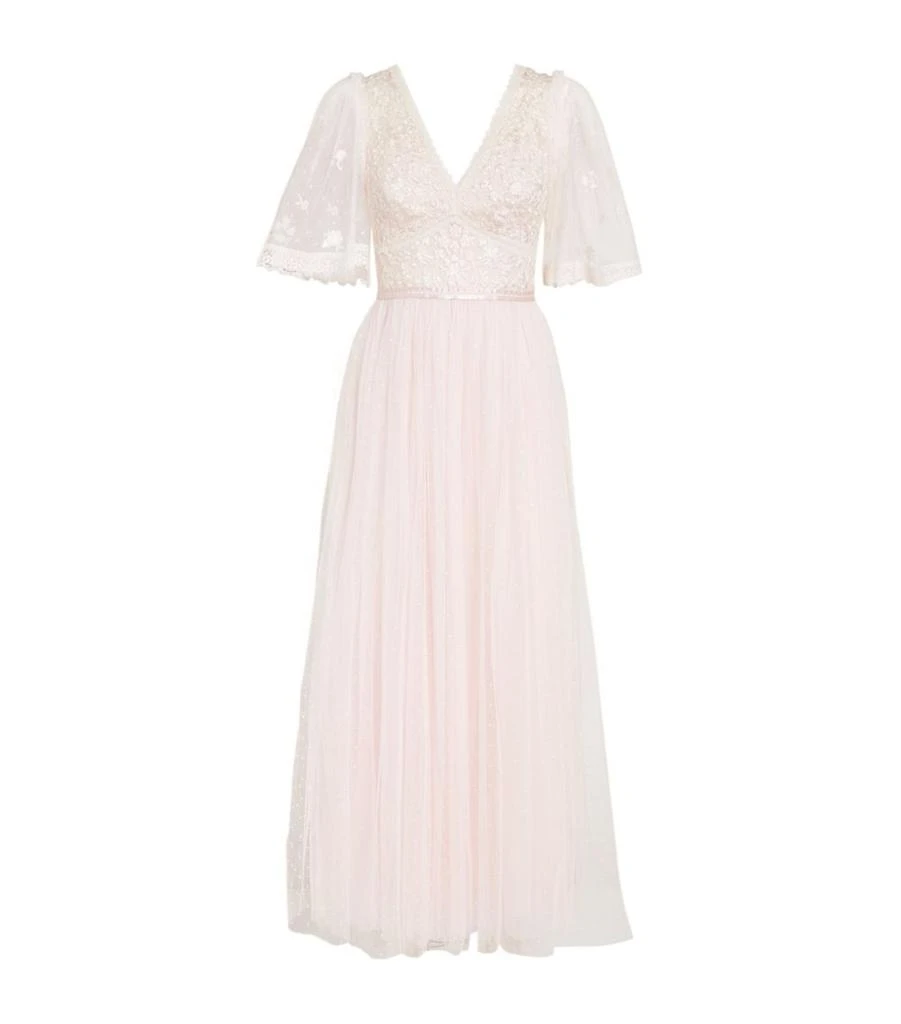 商品Needle & Thread|Sweetheart Lace Bodice Midi Dress,价格¥1798,第1张图片