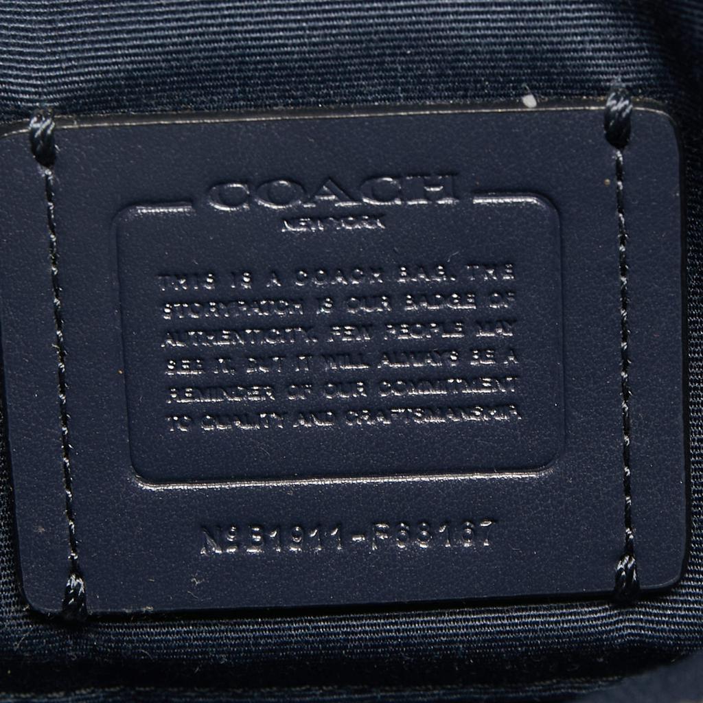 Coach Navy Blue Signature Coated Canvas and Leather Jes Camera Crossbody Bag商品第8张图片规格展示