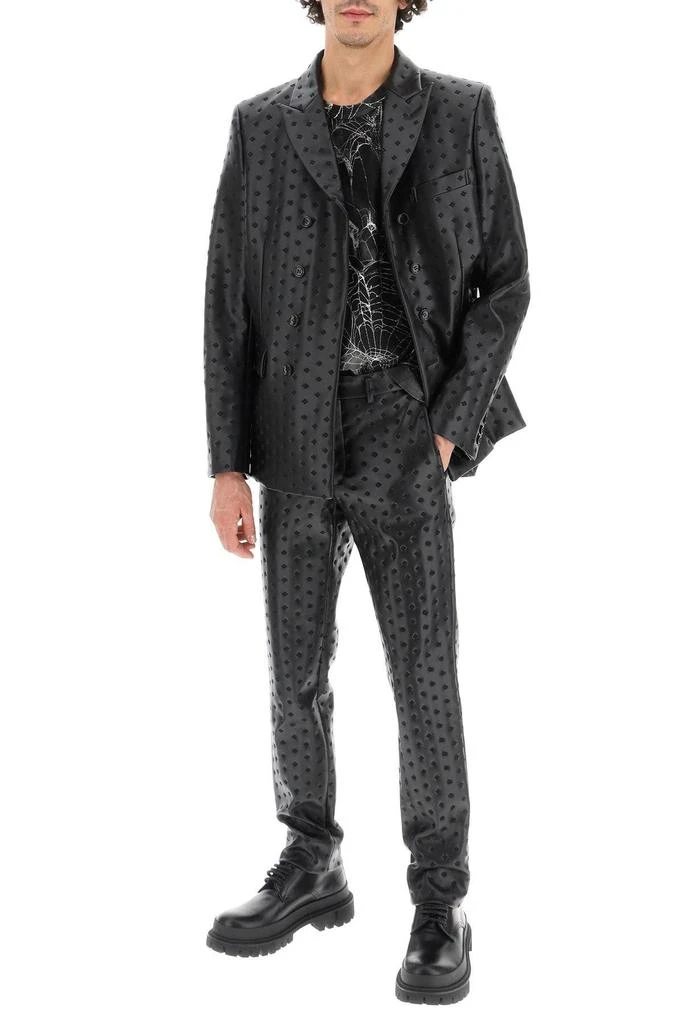 商品Comme des Garcons|EMBROIDERED FAUX LEATHER BLAZER WITH SIDE OPENINGS,价格¥6106,第2张图片详细描述