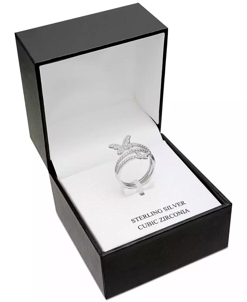 商品Giani Bernini|Cubic Zirconia Butterfly Wrap Ring in Sterling Silver, Created for Macy's,价格¥187,第2张图片详细描述