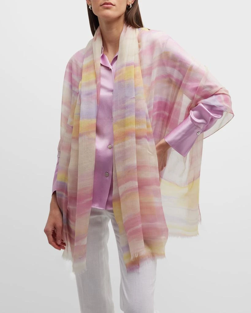 商品Loro Piana|Sunset Gradient Cashmere Stole,价格¥13502,第3张图片详细描述