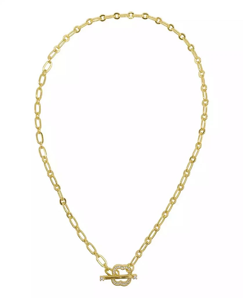 商品ADORNIA|Plated Crystal Clover Toggle Necklace,价格¥207,第1张图片