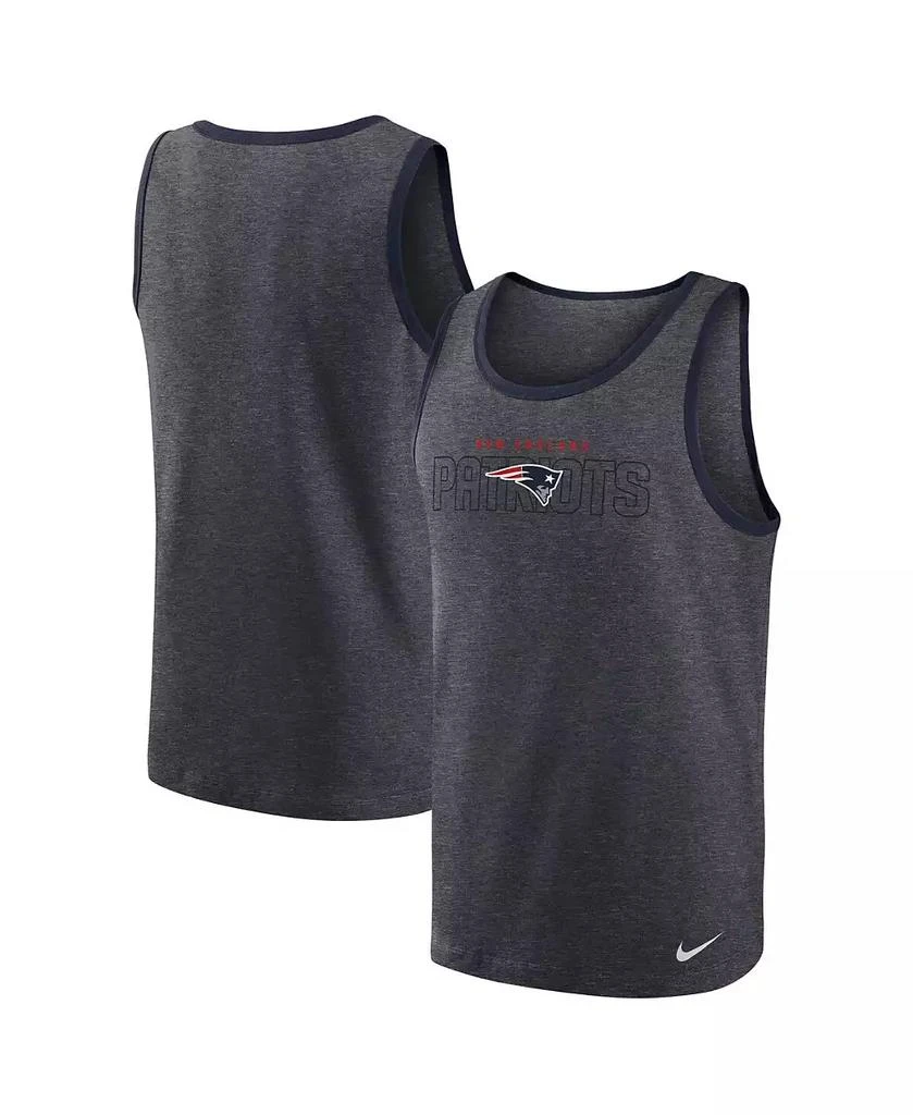 商品NIKE|Men's Heathered Charcoal New England Patriots Tri-Blend Tank Top,价格¥262,第1张图片