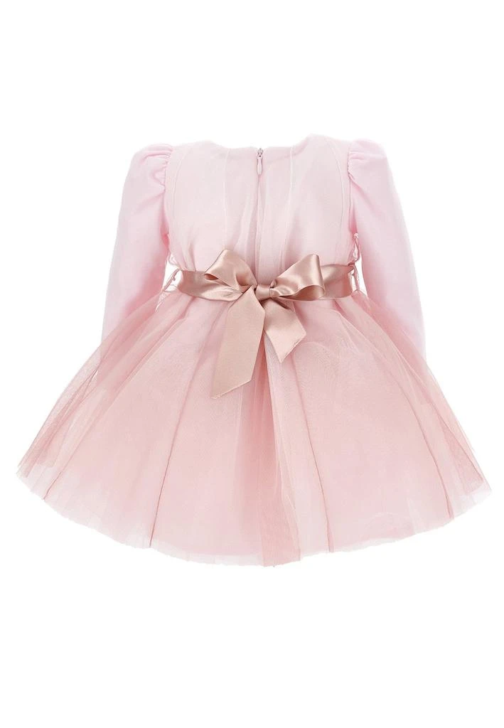商品MONNALISA|Monnalisa Floral Detailed Tulle Overlay Flared Dress,价格¥1580,第2张图片详细描述