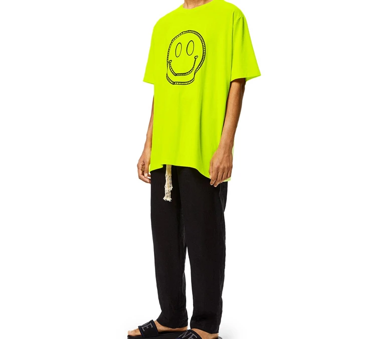 商品[国内直发] Loewe|Smiley笑脸印花短袖T恤 男女同款 荧光黄,价格¥2093,第4张图片详细描述