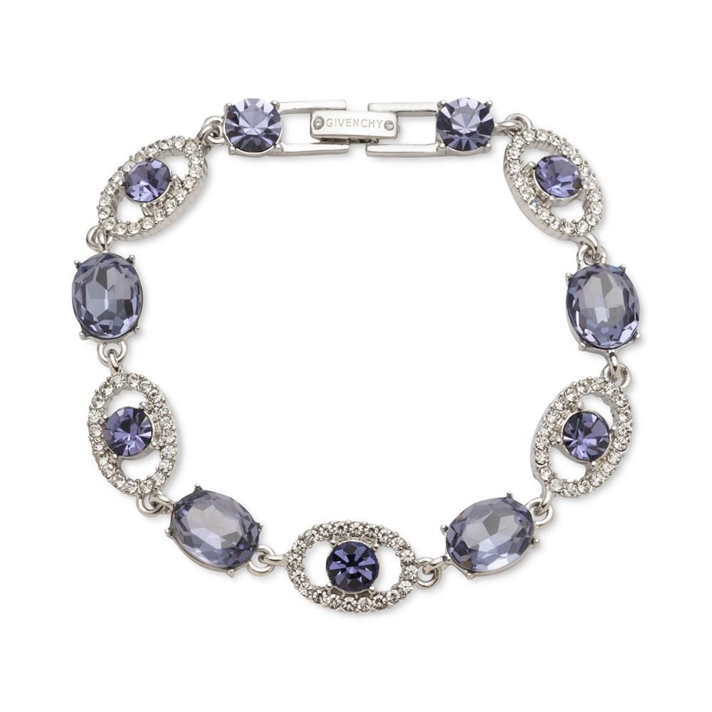 商品Givenchy|Silver-Tone Crystal Oval Flex Bracelet,价格¥255-¥509,第1张图片