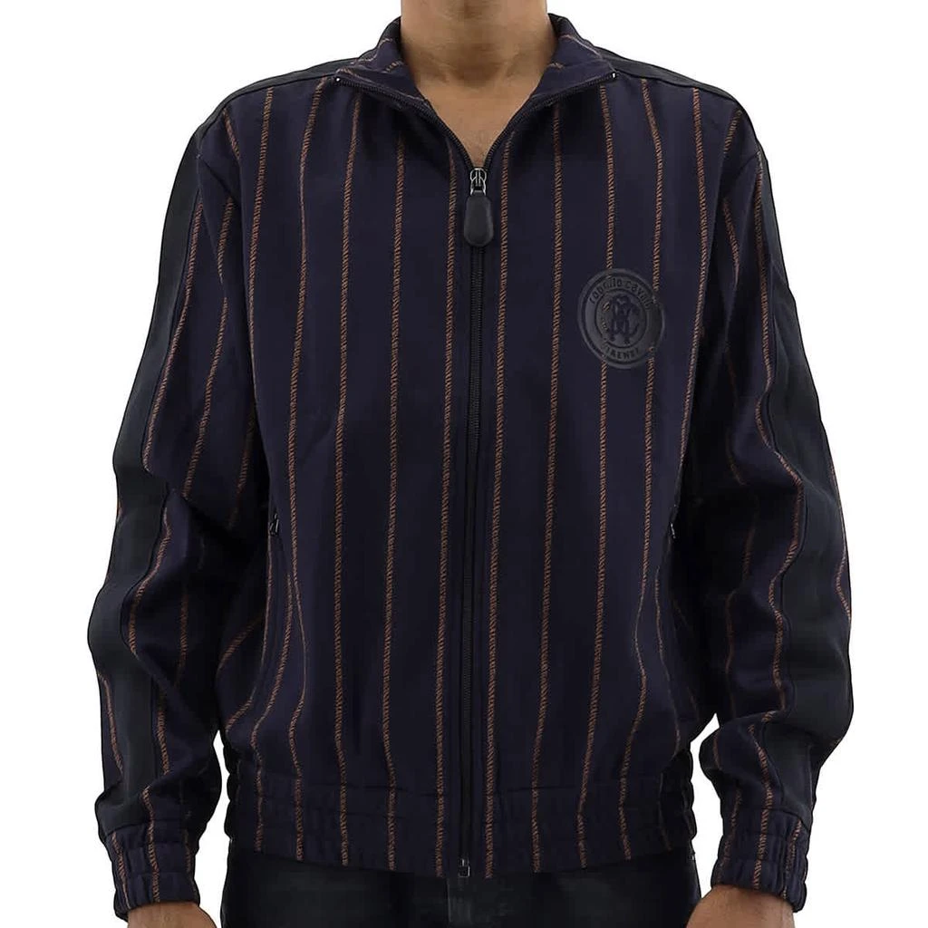 商品Roberto Cavalli|Roberto Cavalli Mens Striped Track Jacket, Brand Size 50 (US Size 40),价格¥2223,第1张图片
