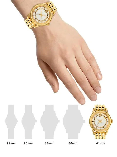 商品Versace|Versace Code Goldtone Stainless Steel Bracelet Watch,价格¥6821,第2张图片详细描述