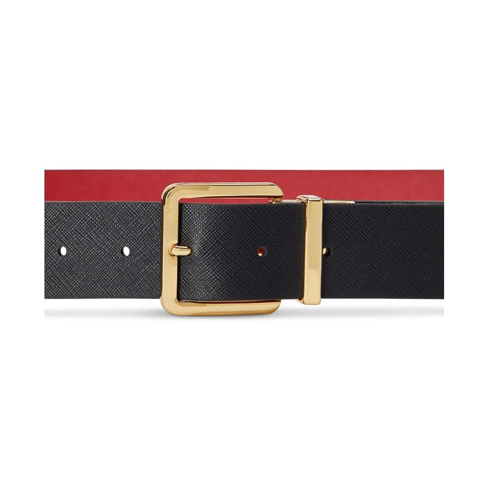 商品Ralph Lauren|Square-Buckle Reversible Crosshatch Leather Belt,价格¥223,第3张图片详细描述