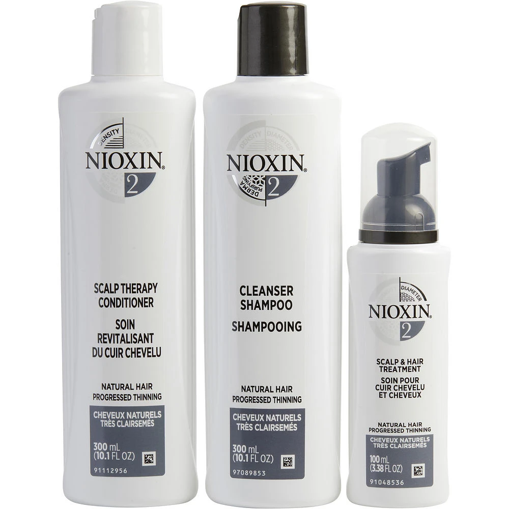 商品NIOXIN|NIOXIN 丽康丝 洗发护发套装（2号专业防脱发洗发水 300ml+2号专业防脱发护发素 300ml+头皮固发精华液 100ml） 1套,价格¥203,第1张图片