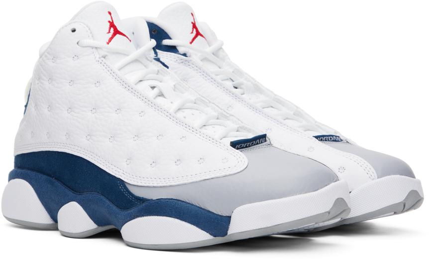 White & Blue Air Jordan 13 Retro Sneakers商品第4张图片规格展示