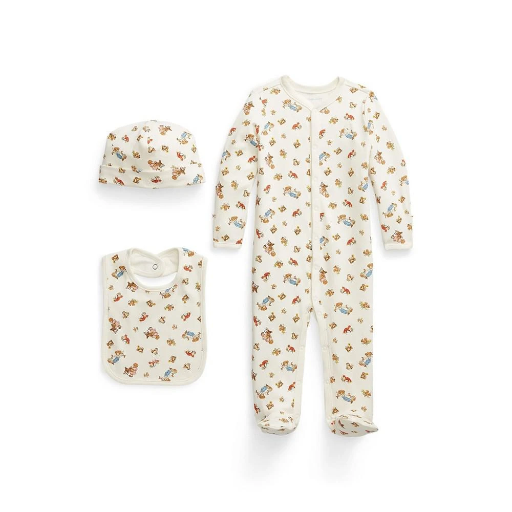 商品Ralph Lauren|Baby Girls Polo Bear Cotton Gift Set, 3 Piece,价格¥418,第2张图片详细描述