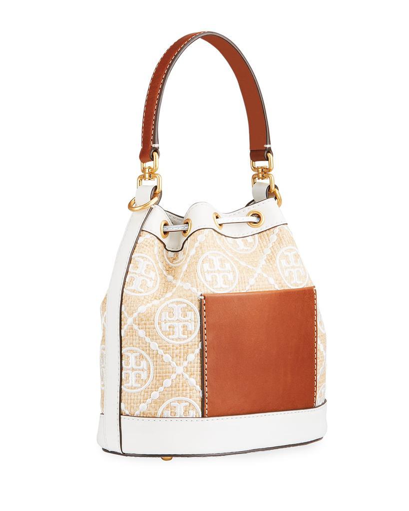 商品Tory Burch|T Monogram Straw Bucket Bag,价格¥3660,第6张图片详细描述