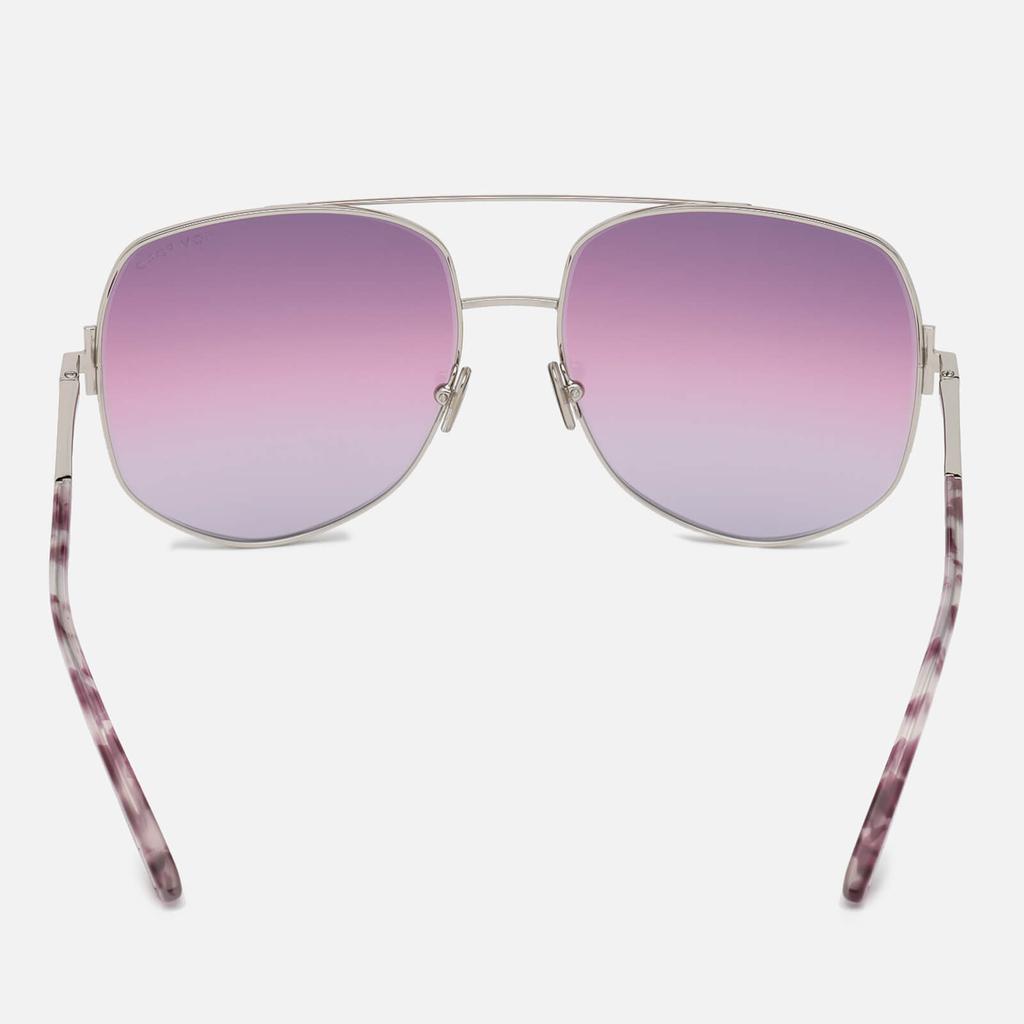 Tom Ford Women's Lennox Pilot Style Sunglasses - Palladium/Violet商品第5张图片规格展示
