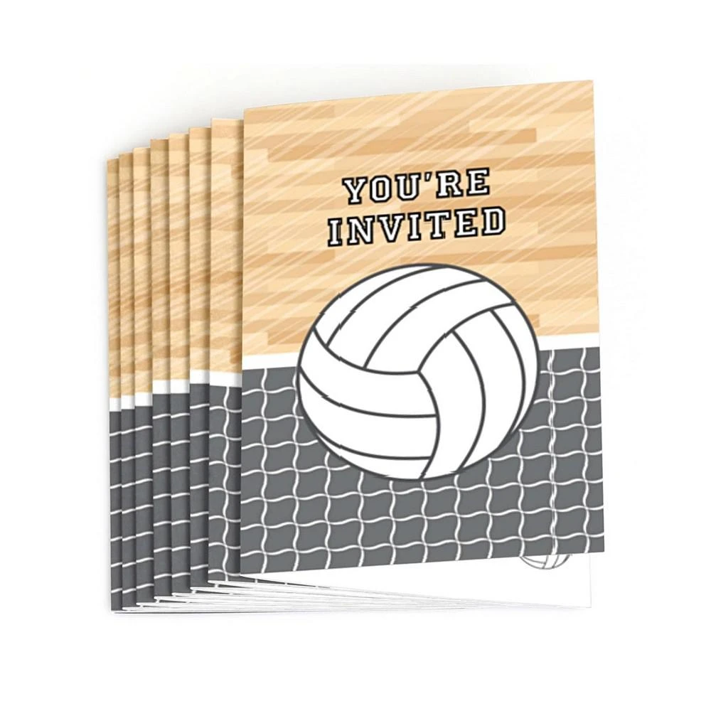 商品Big Dot of Happiness|Bump, Set, Spike - Volleyball Fill In Baby Shower or Birthday Invitations (8 ct),价格¥97,第2张图片详细描述