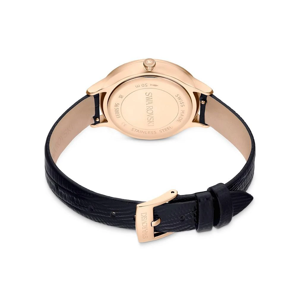 商品Swarovski|Women's Analog Swiss Made Octea Nova Black Leather Strap Watch, 33mm,价格¥2425,第3张图片详细描述