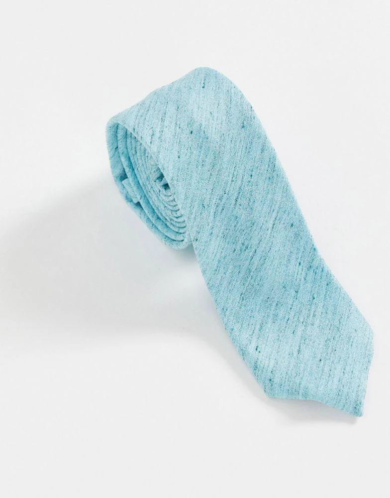 商品ASOS|ASOS DESIGN slim tie in turquise texture,价格¥51,第4张图片详细描述