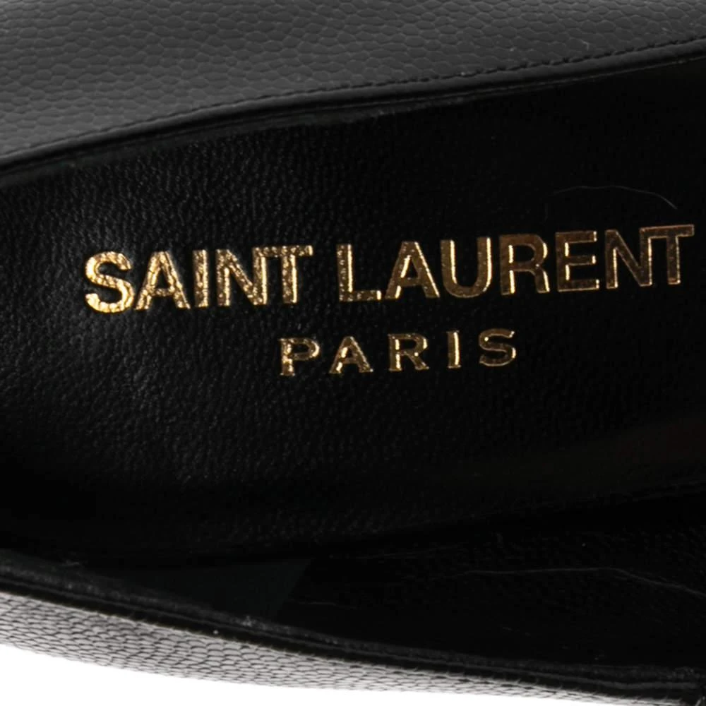 Saint Laurent Black Leather Anja Pointed Toe Pumps Size 37.5 商品