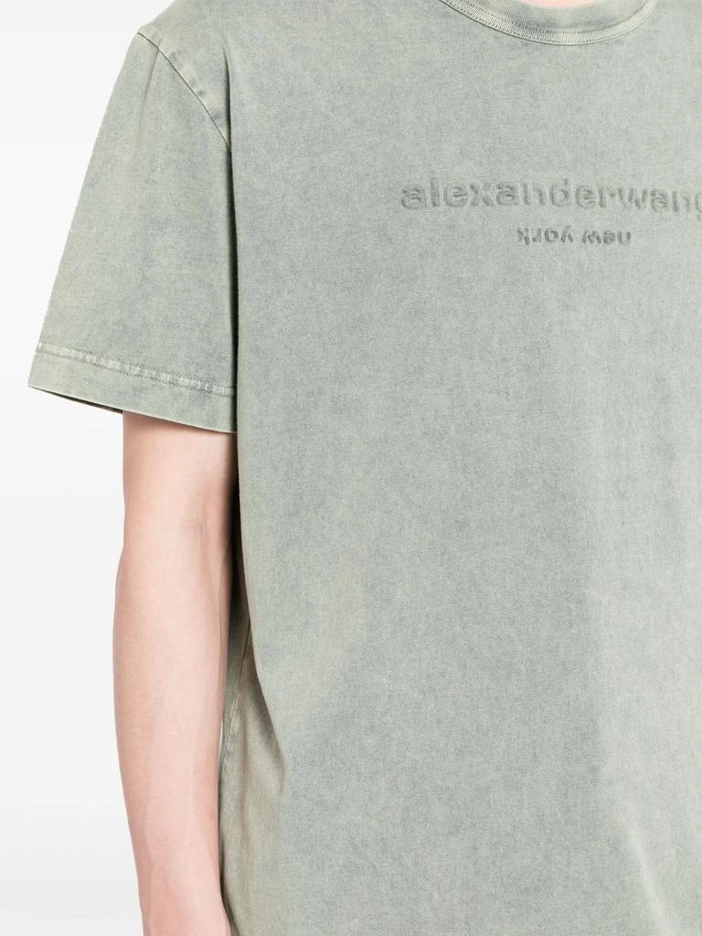 商品Alexander Wang|ALEXANDER WANG Women Embossed Logo Bi-Color Acid Tee,价格¥897,第5张图片详细描述