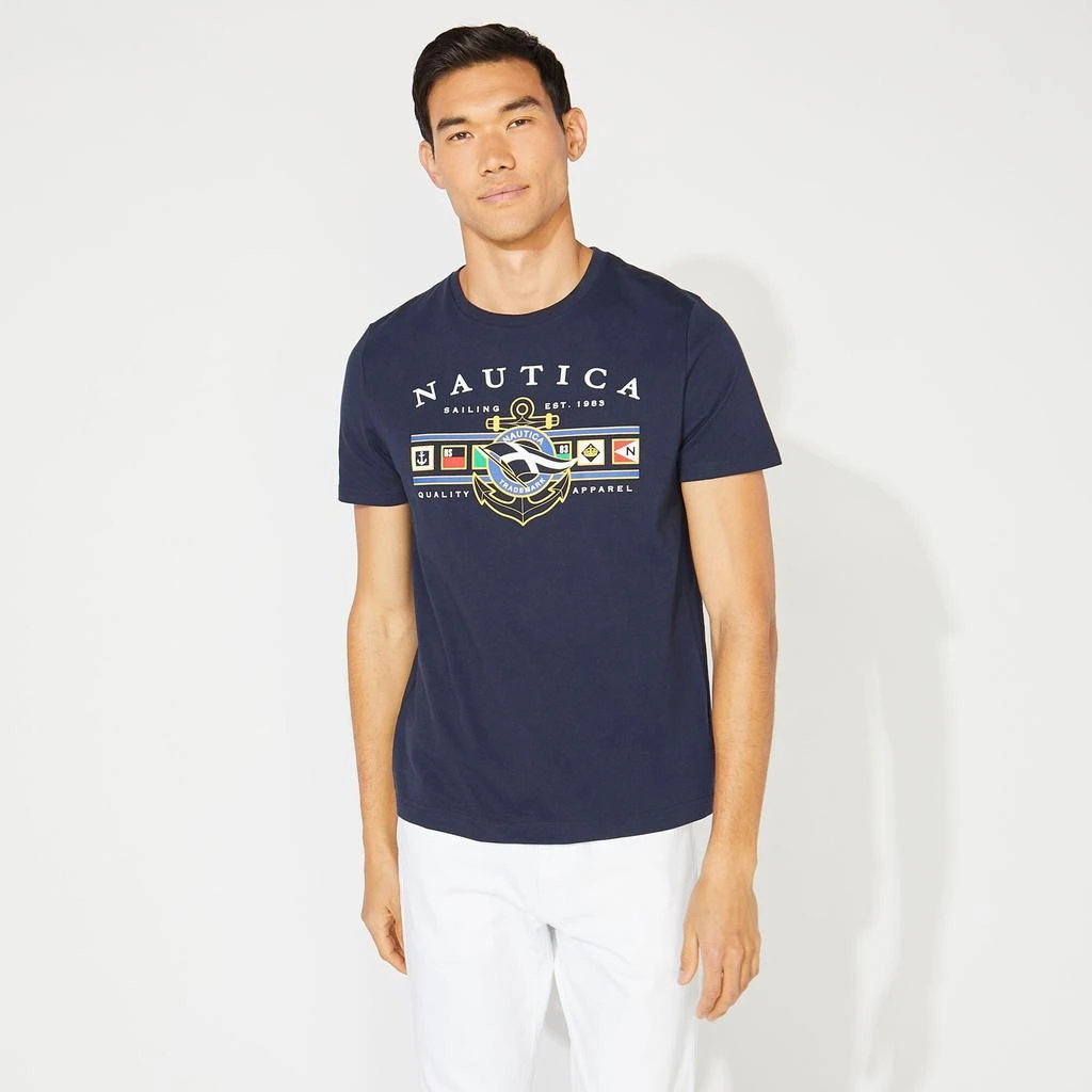 商品Nautica|Nautica Mens Big & Tall Flag Graphic Tee,价格¥88,第1张图片