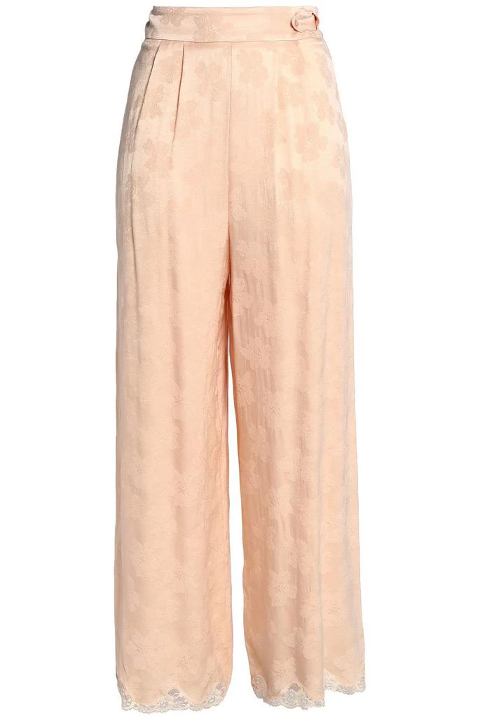 商品Maje|Pleated satin-jacquard 阔腿裤,价格¥508,第1张图片