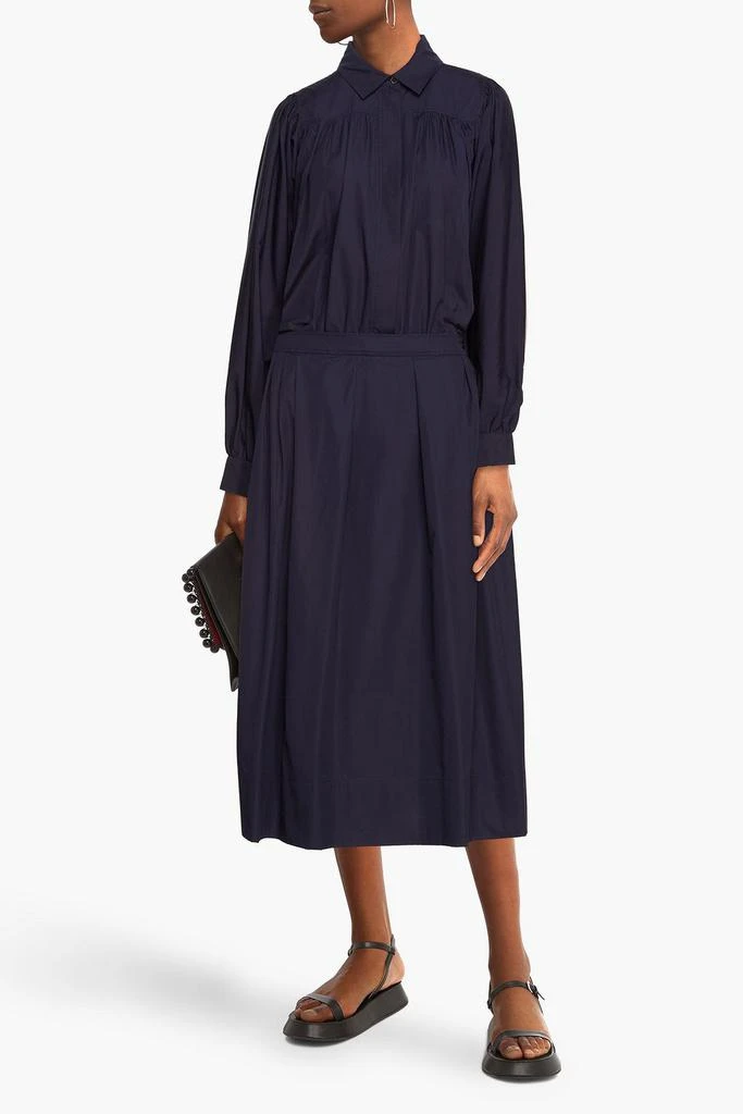 商品Marni|Pleated cotton-poplin midi shirt dress,价格¥5688,第4张图片详细描述