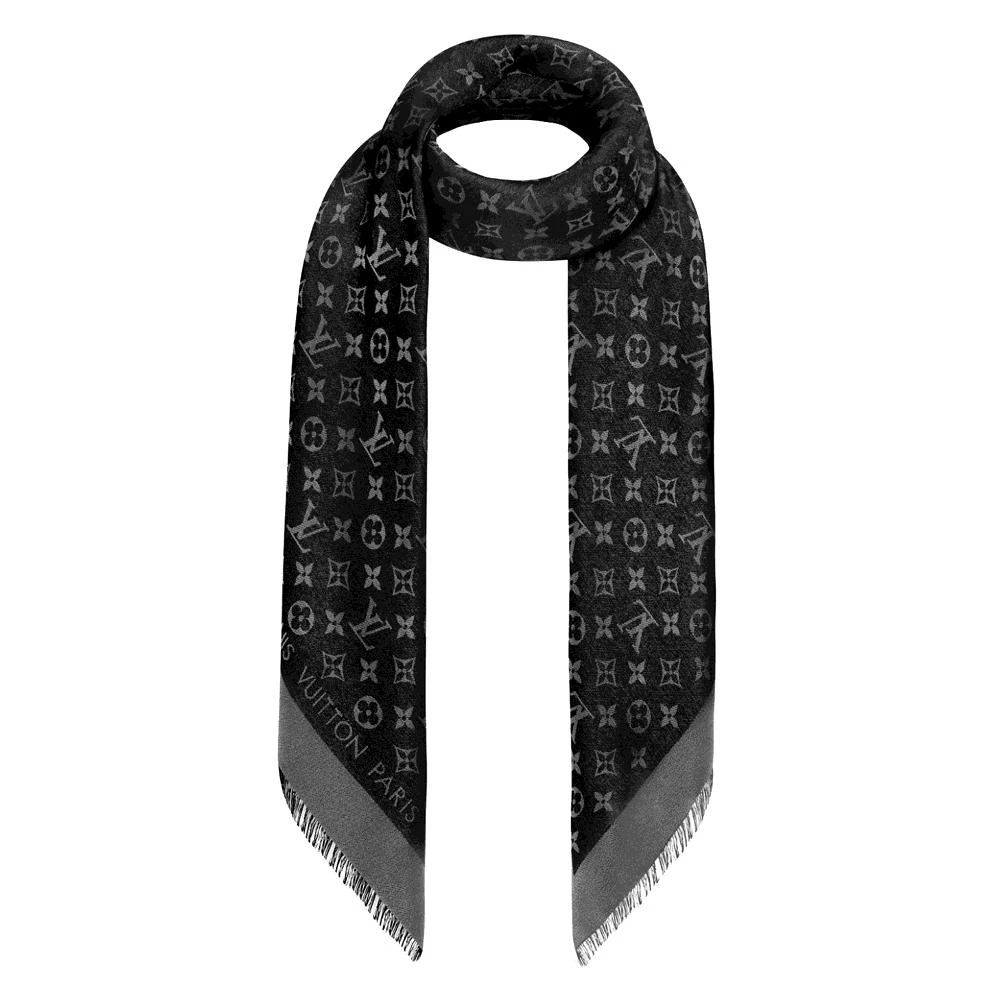 商品[二手商品] Louis Vuitton|Louis Vuitton Black Monogram Shine Shawl,价格¥3551,第3张图片详细描述