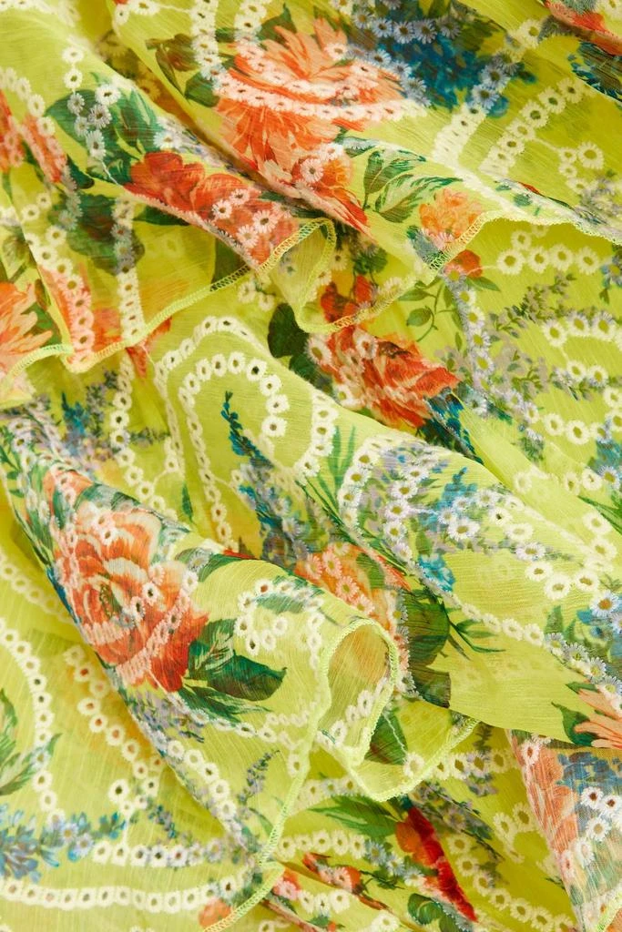 商品Alice + Olivia|Jocelyn ruffled floral-print broderie anglaise maxi dress,价格¥2005,第4张图片详细描述