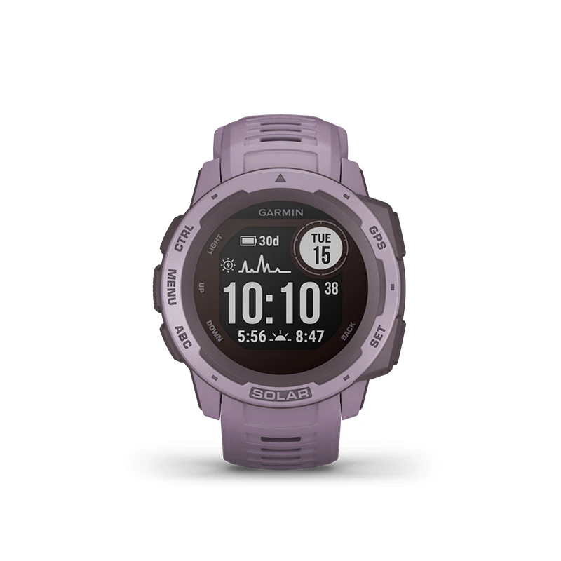 商品Garmin|GARMIN 男士紫色树脂表盘石英机芯硅胶表带太阳能运动智能手表45MM,价格¥2550,第1张图片