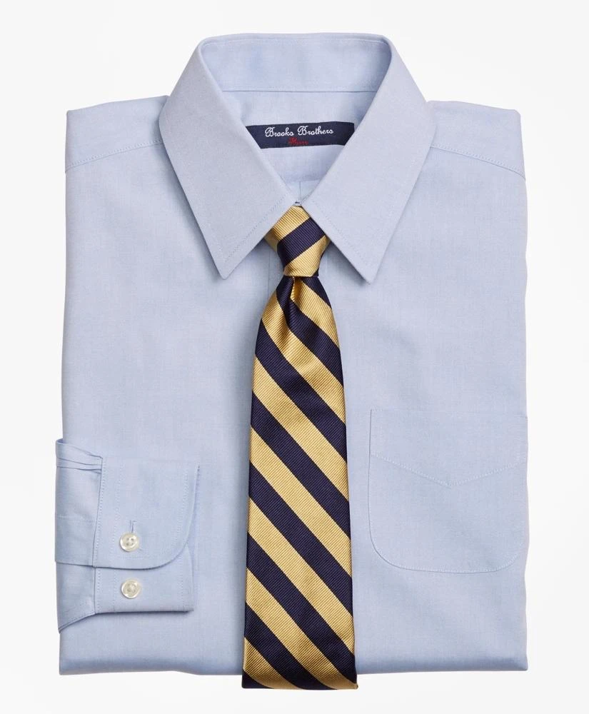 商品Brooks Brothers|Boys Non-Iron Supima® Pinpoint Cotton Forward Point Dress Shirt,价格¥487,第1张图片