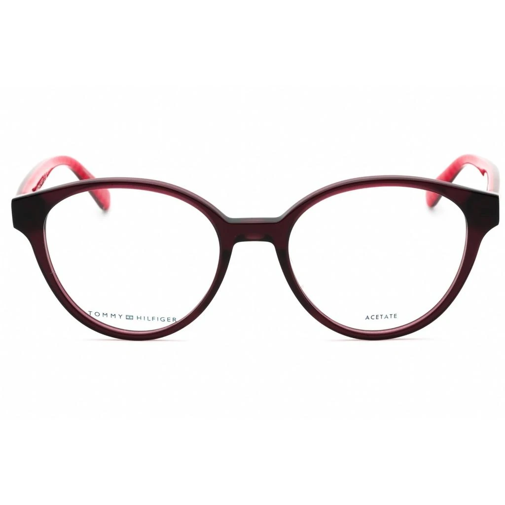 商品Tommy Hilfiger|Tommy Hilfiger Women's Eyeglasses - Burgundy Pattern Red Round Frame | TH 2007 0WA6 00,价格¥295,第2张图片详细描述