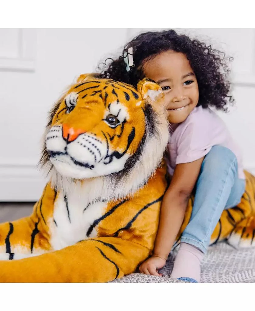 商品Melissa & Doug|Melissa & Doug Giant Tiger - Lifelike Stuffed Animal, Over 5 Feet Long (Includes Tail),价格¥751,第4张图片详细描述