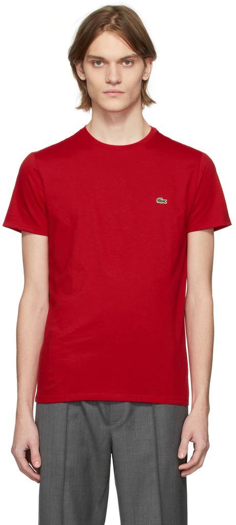 商品Lacoste|Red Pima Cotton Logo T-Shirt,价格¥462,第1张图片