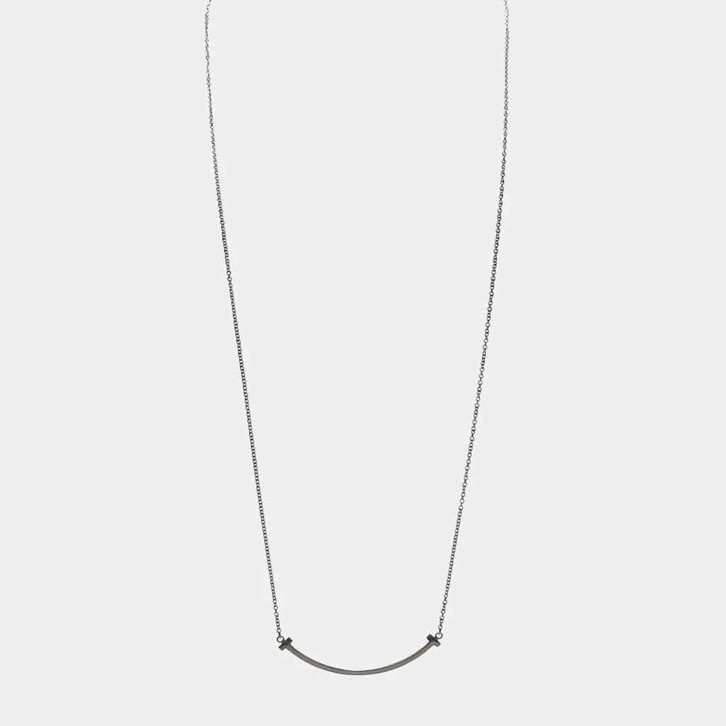 商品[二手商品] Tiffany & Co.|Tiffany & Co. 18K White Gold Small T Smile Necklace,价格¥9604,第1张图片