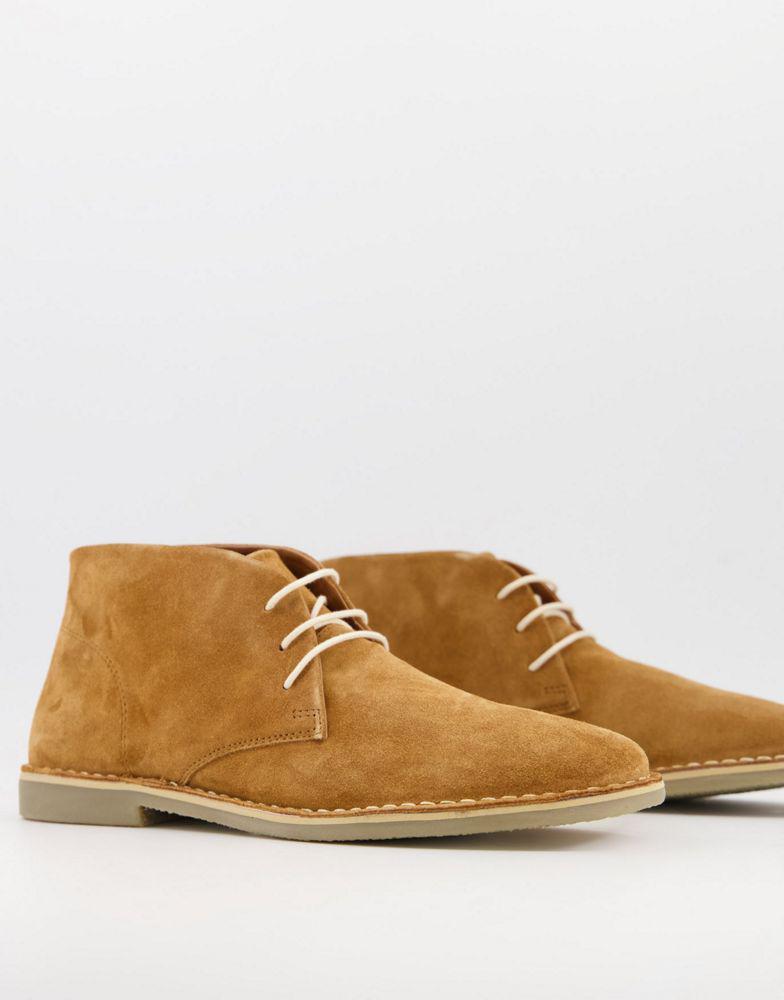 ASOS DESIGN desert boots in tan suede商品第1张图片规格展示