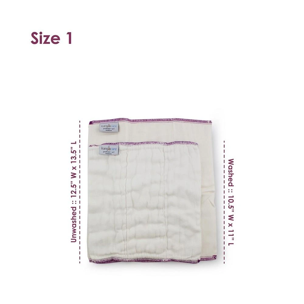 商品Kanga Care|rayon from Bamboo Prefold Cloth Diapers (6pk) - Size 1 : Newborn Beige,价格¥142,第3张图片详细描述