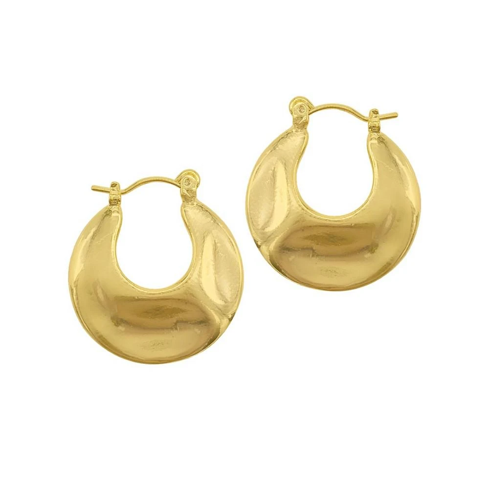 商品ADORNIA|14K Gold Plated Dome Hoop Earrings,价格¥226,第1张图片