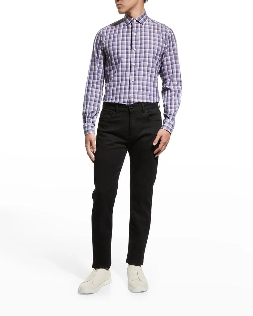商品Zegna|Men's Check Sport Shirt,价格¥1862,第3张图片详细描述